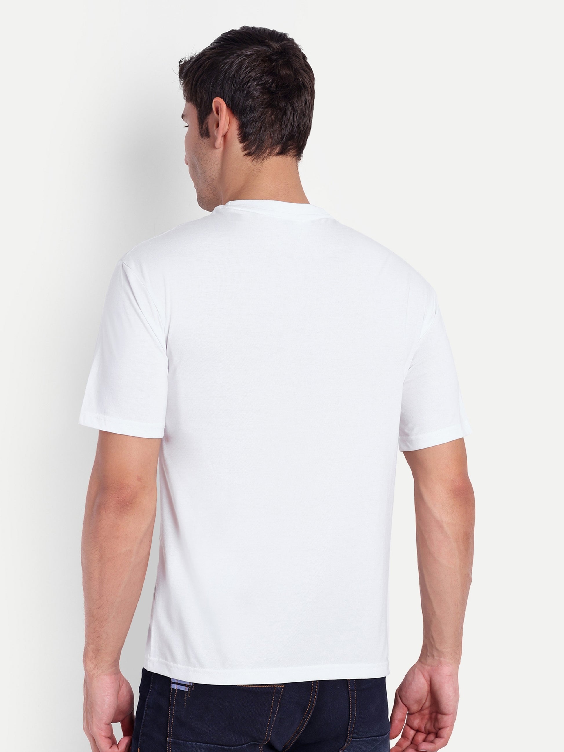 Men's Cotton White Regular T-Shirts - Reprise