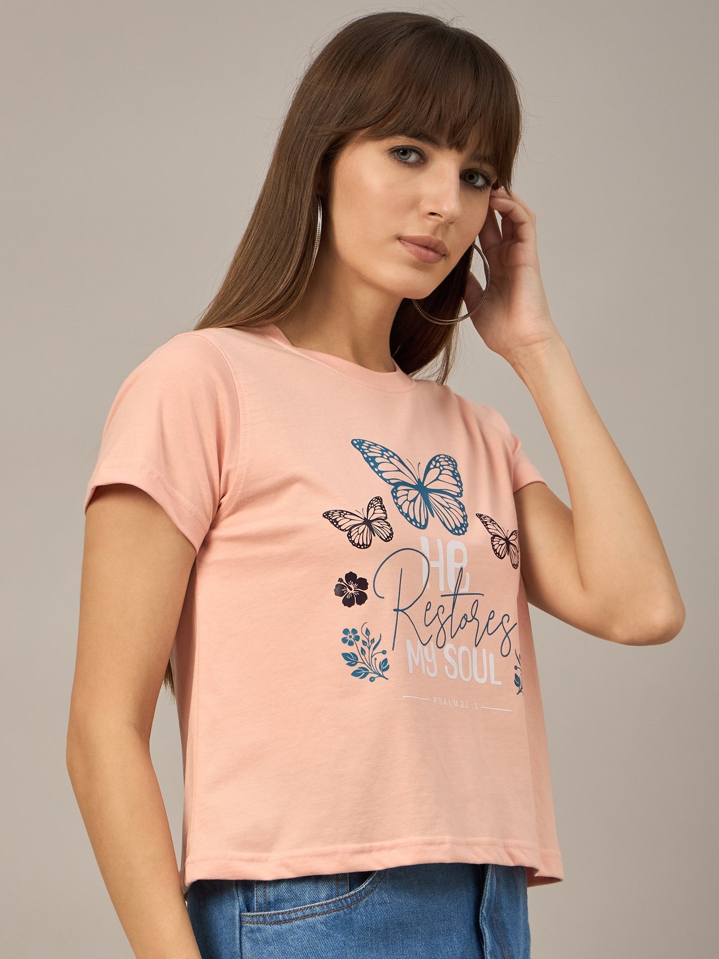 WOMEN PRINTED REGULAR FIT TSHIRT - Reprise