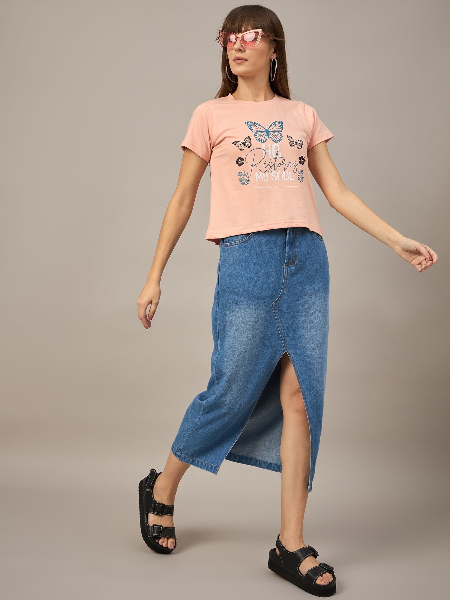 WOMEN PRINTED REGULAR FIT TSHIRT - Reprise