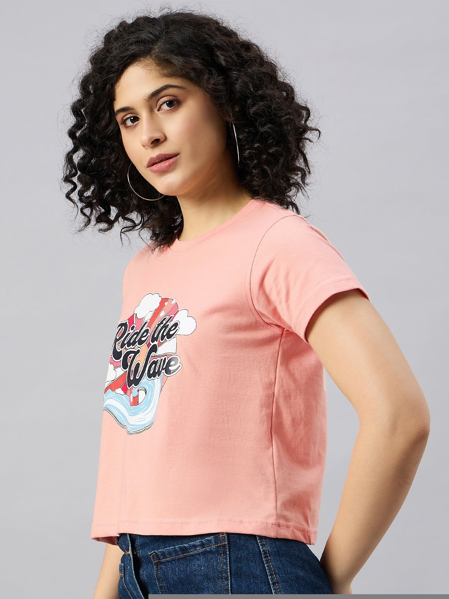 WOMEN PRINTED REGULAR FIT TSHIRT - Reprise