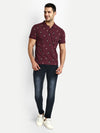 Men's Cotton Maroon Polo T-Shirts - Reprise