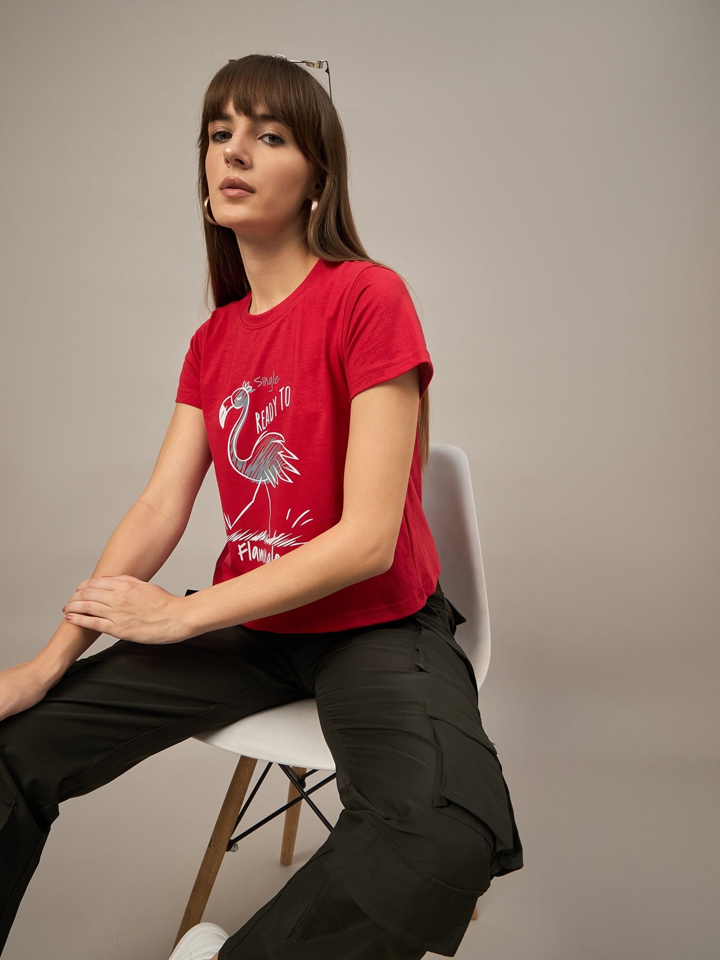 WOMEN PRINTED REGULAR FIT TSHIRT - Reprise