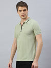 Men's Green Cotton Polo T-Shirts - Reprise