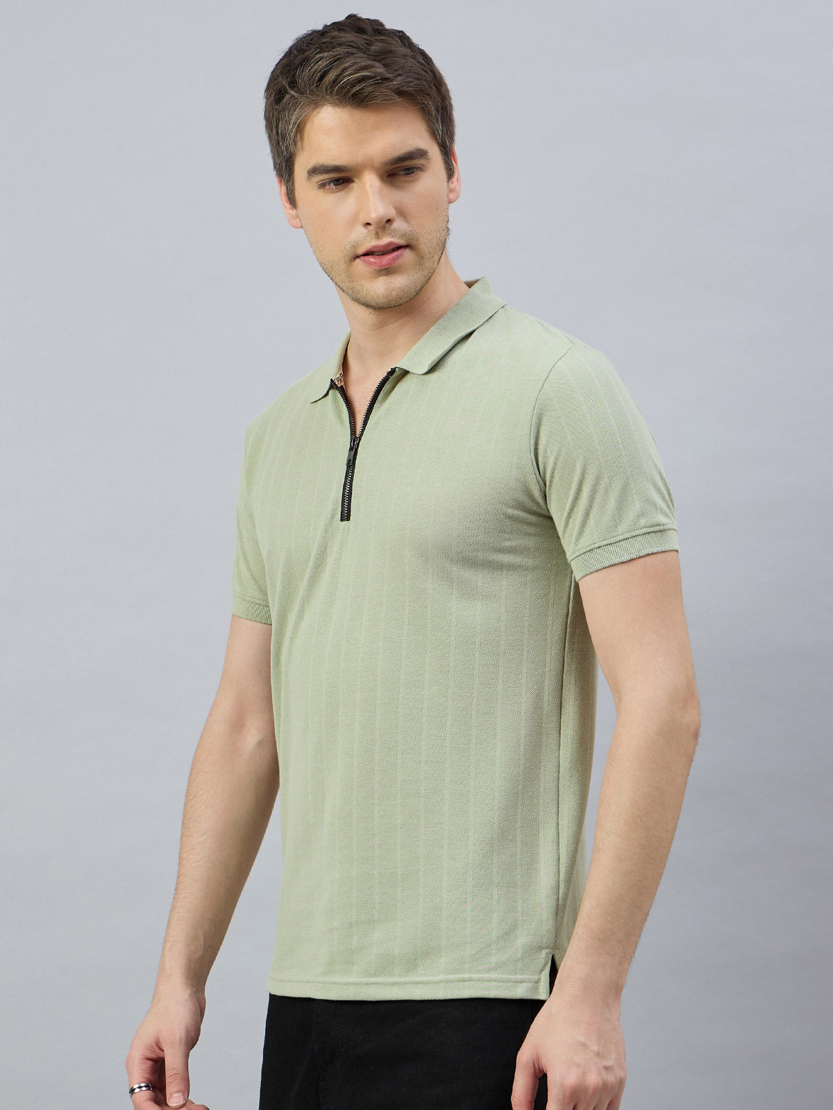 Men's Green Cotton Polo T-Shirts - Reprise