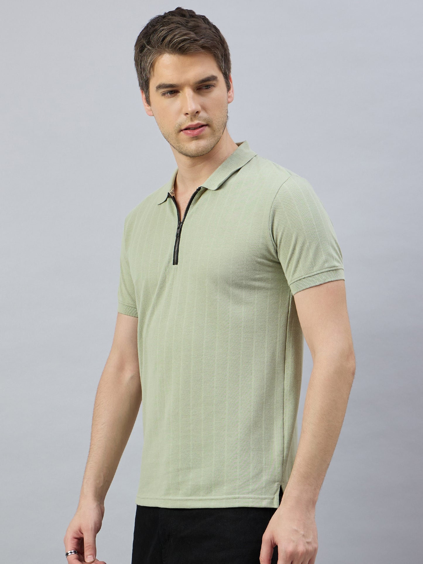 Men's Green Cotton Polo T-Shirts - Reprise