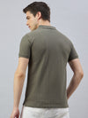 Men's Olive Green Cotton Polo T-Shirts - Reprise