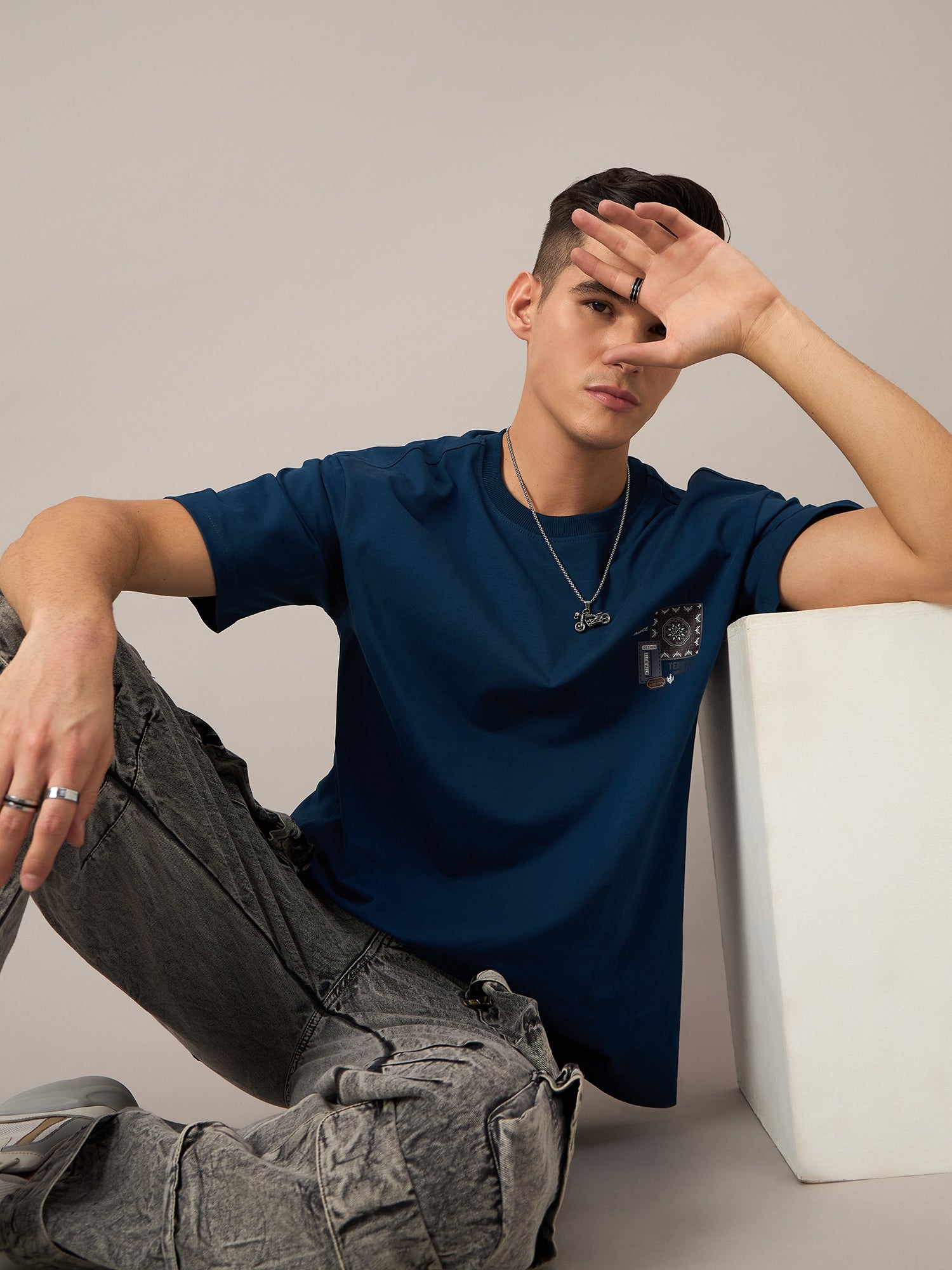 Mens Printed Oversize T-shirt - Reprise
