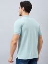 Men's Blue Cotton Polos - Reprise