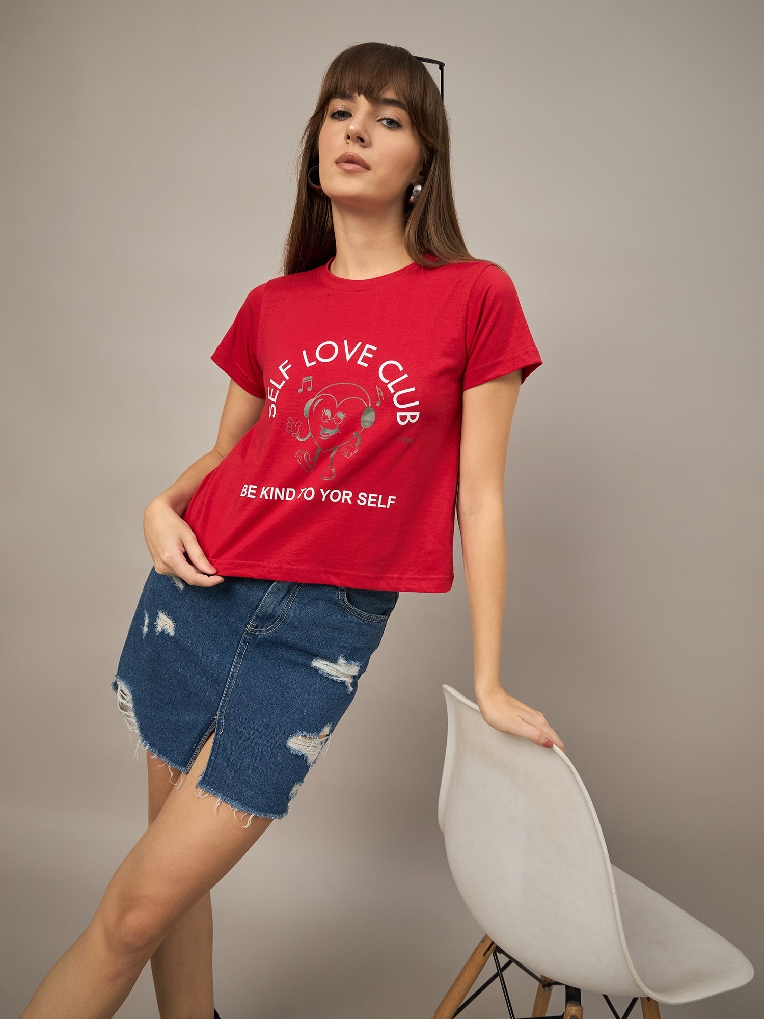 WOMEN PRINTED REGULAR FIT TSHIRT - Reprise