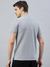 Men's Grey Cotton Polo T-Shirts - Reprise