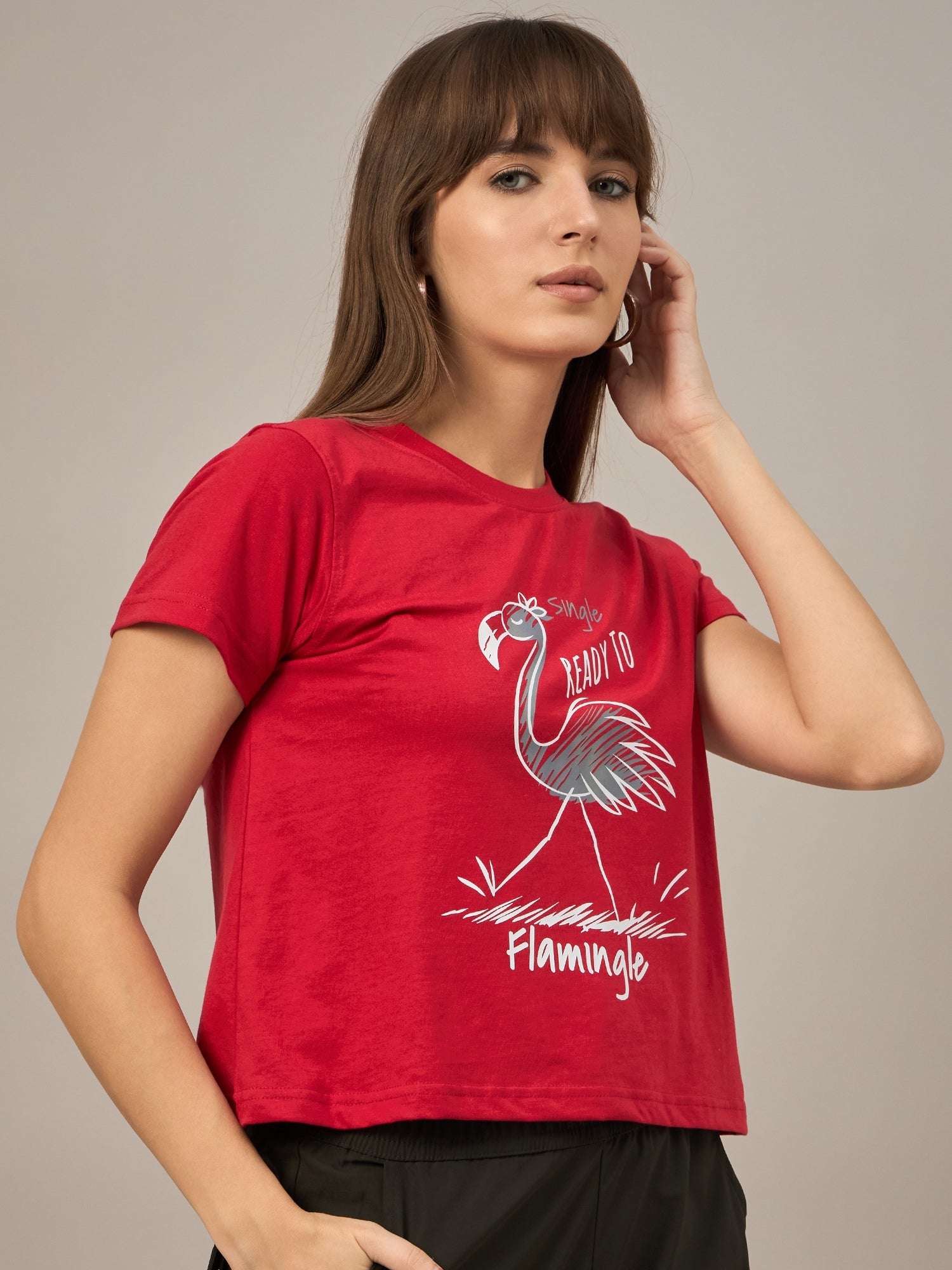 WOMEN PRINTED REGULAR FIT TSHIRT - Reprise
