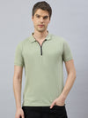 Men's Green Cotton Polo T-Shirts - Reprise
