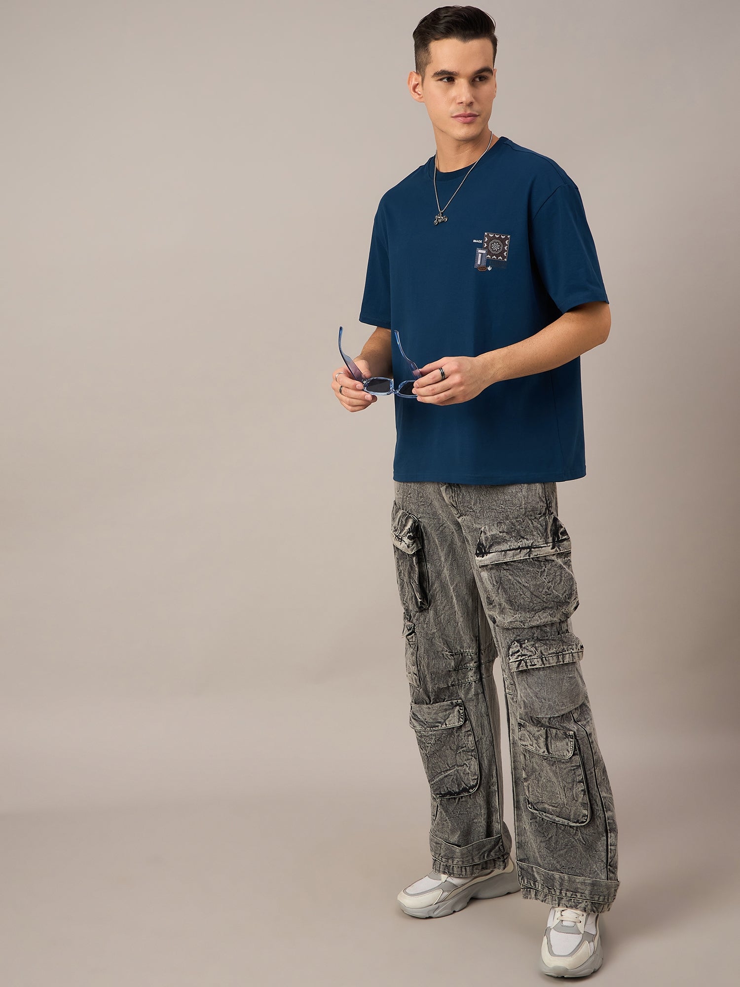 Mens Printed Oversize T-shirt - Reprise