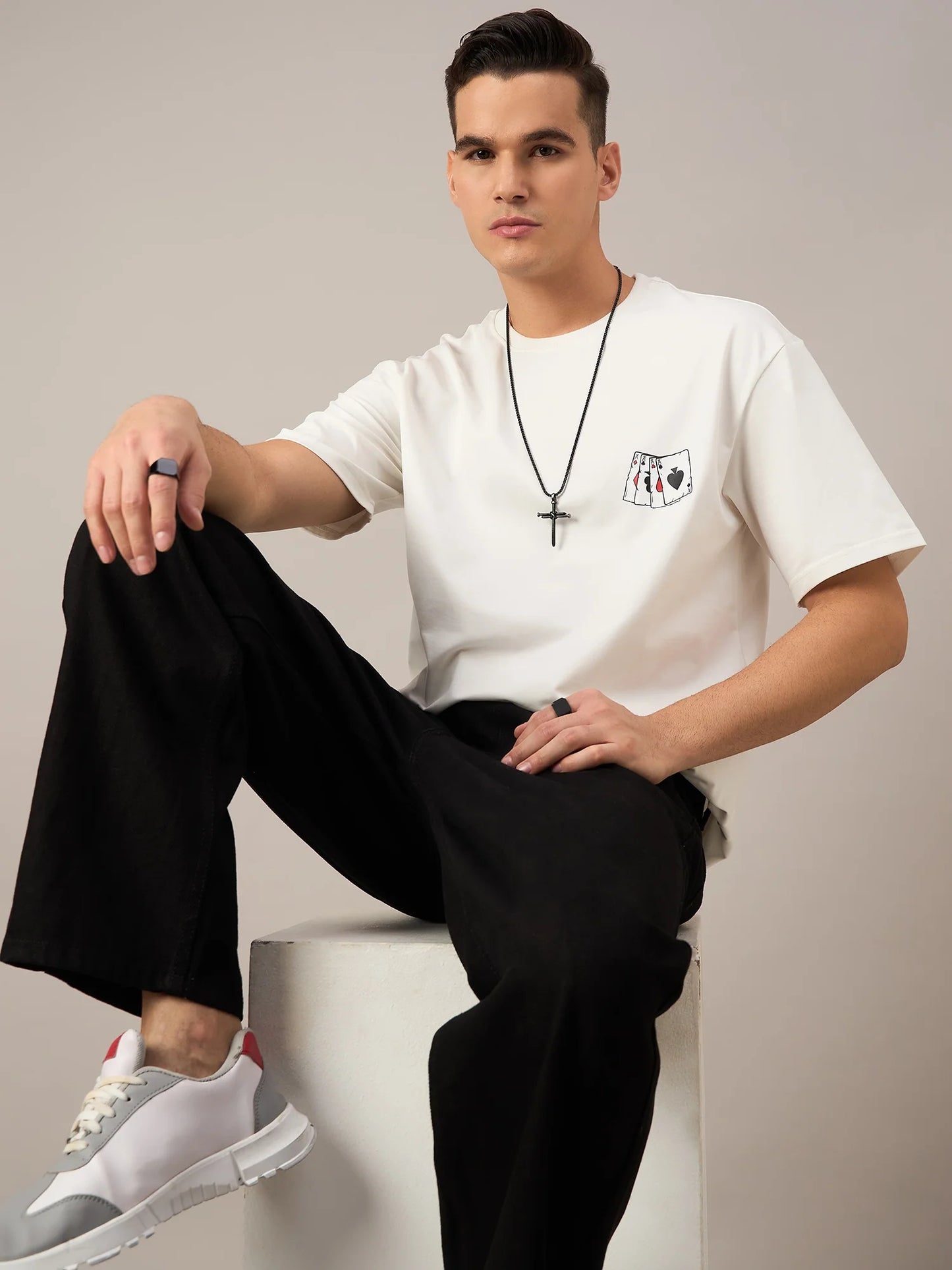 Men Printed Oversized T-shirt