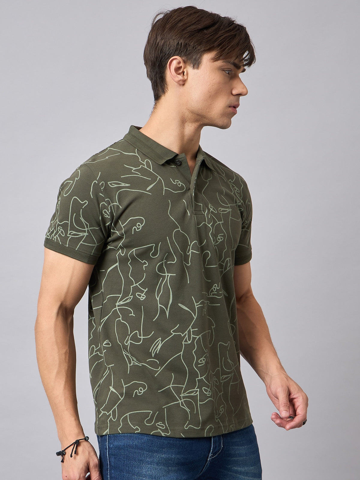 Men's Cotton Green Regular T-Shirts - Reprise