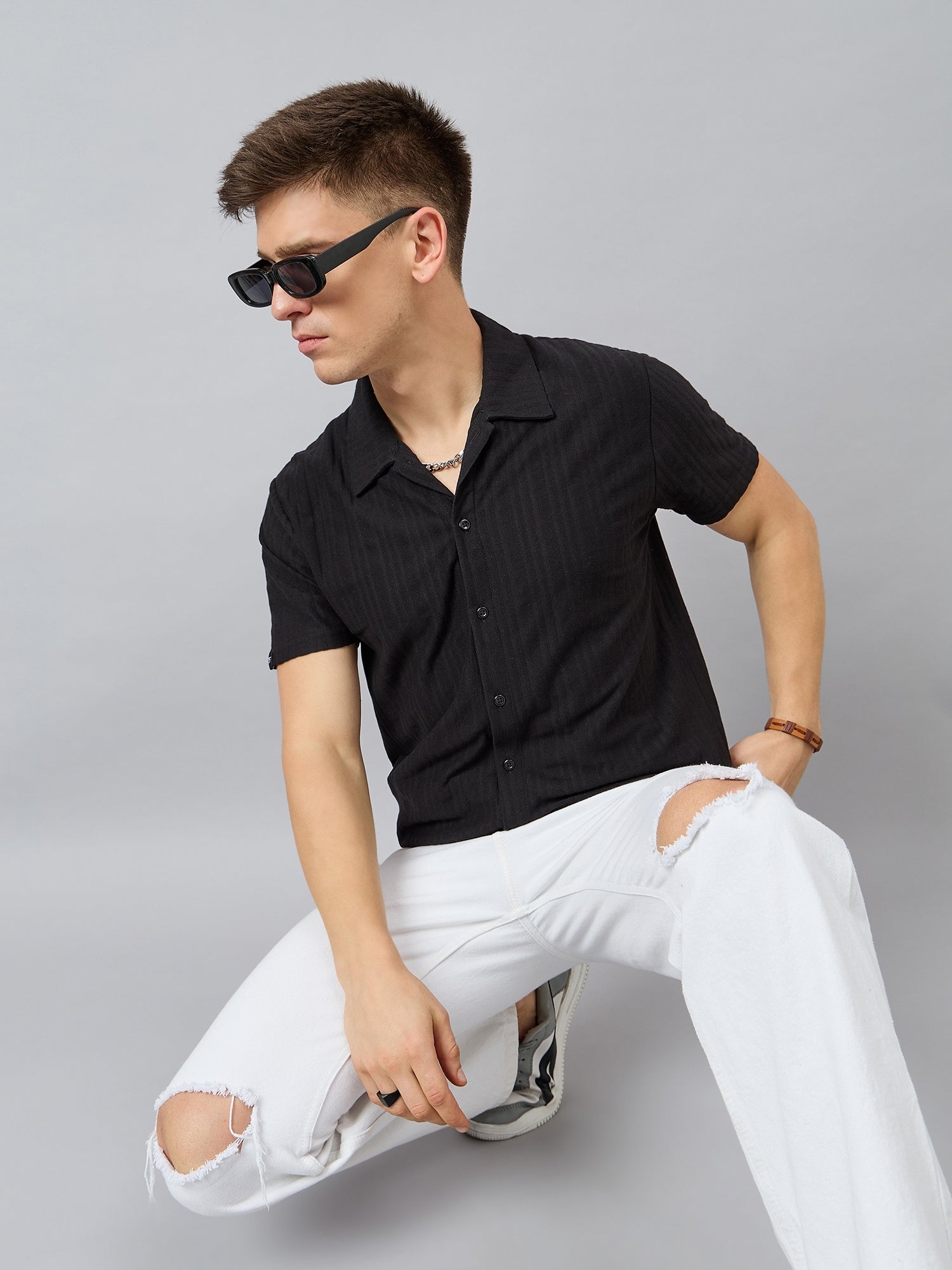 Regular Fit Spread Collar Shirt - Reprise