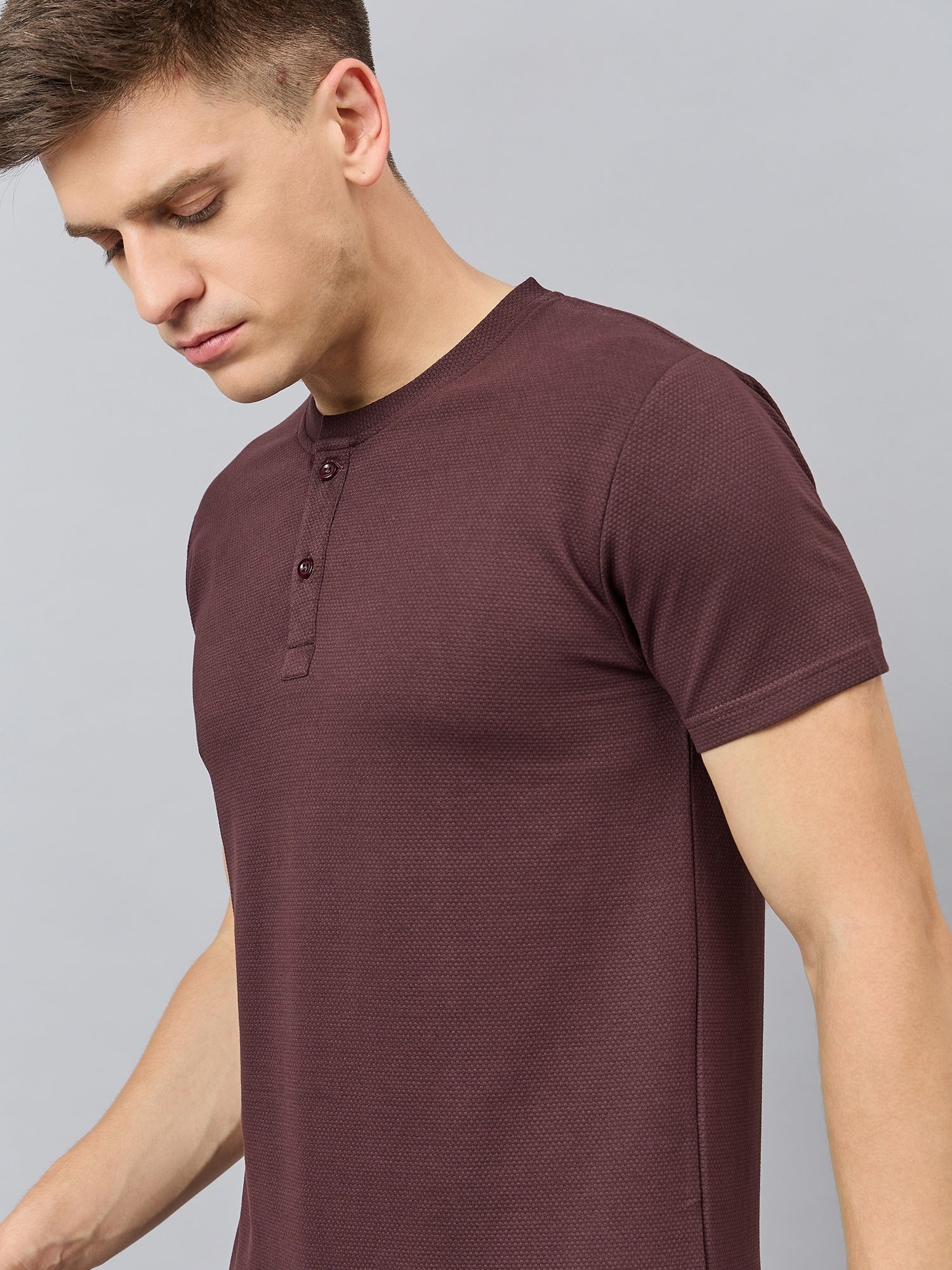 Basic Solid Henley tee - Reprise