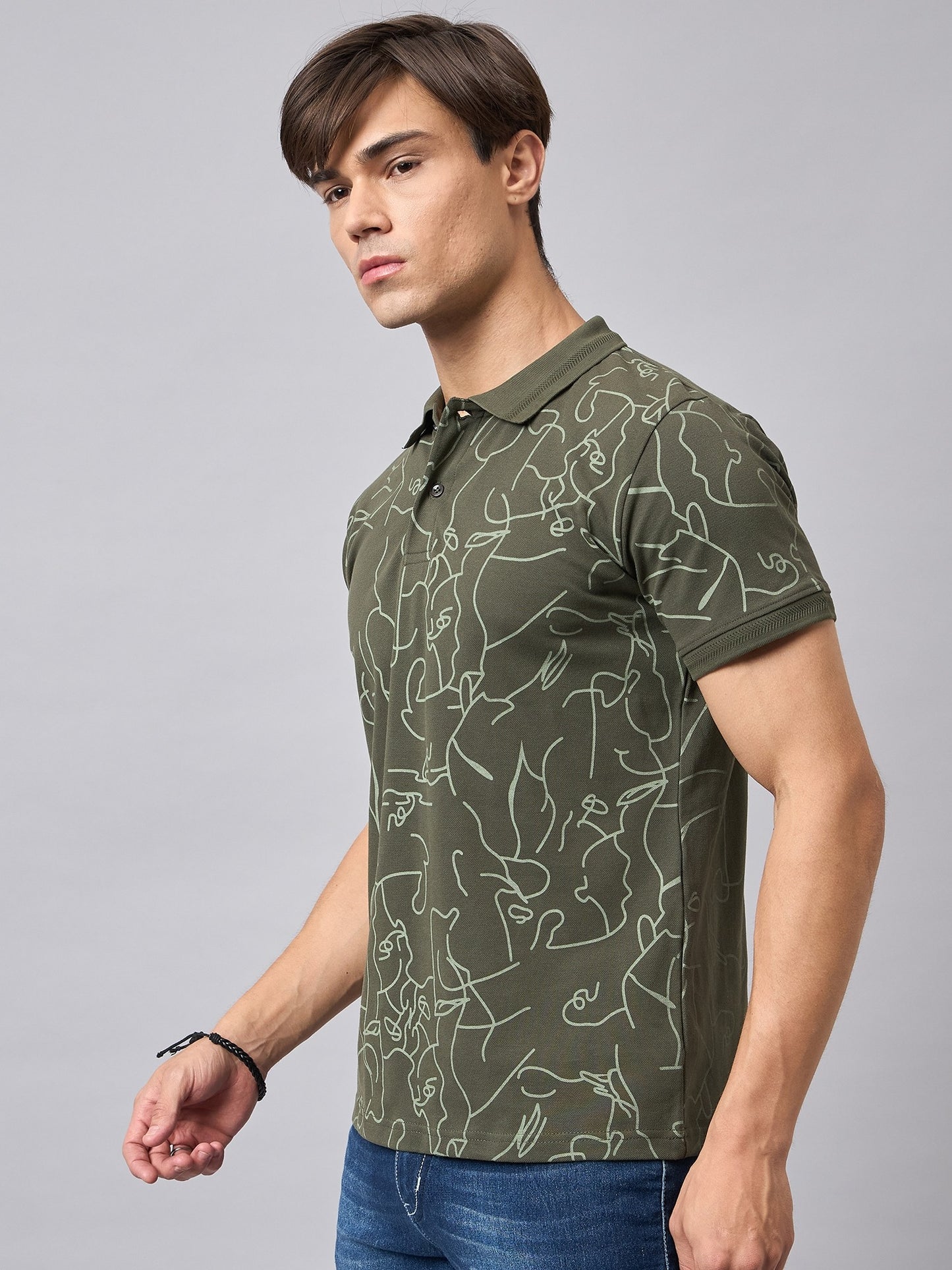 Men's Cotton Green Regular T-Shirts - Reprise