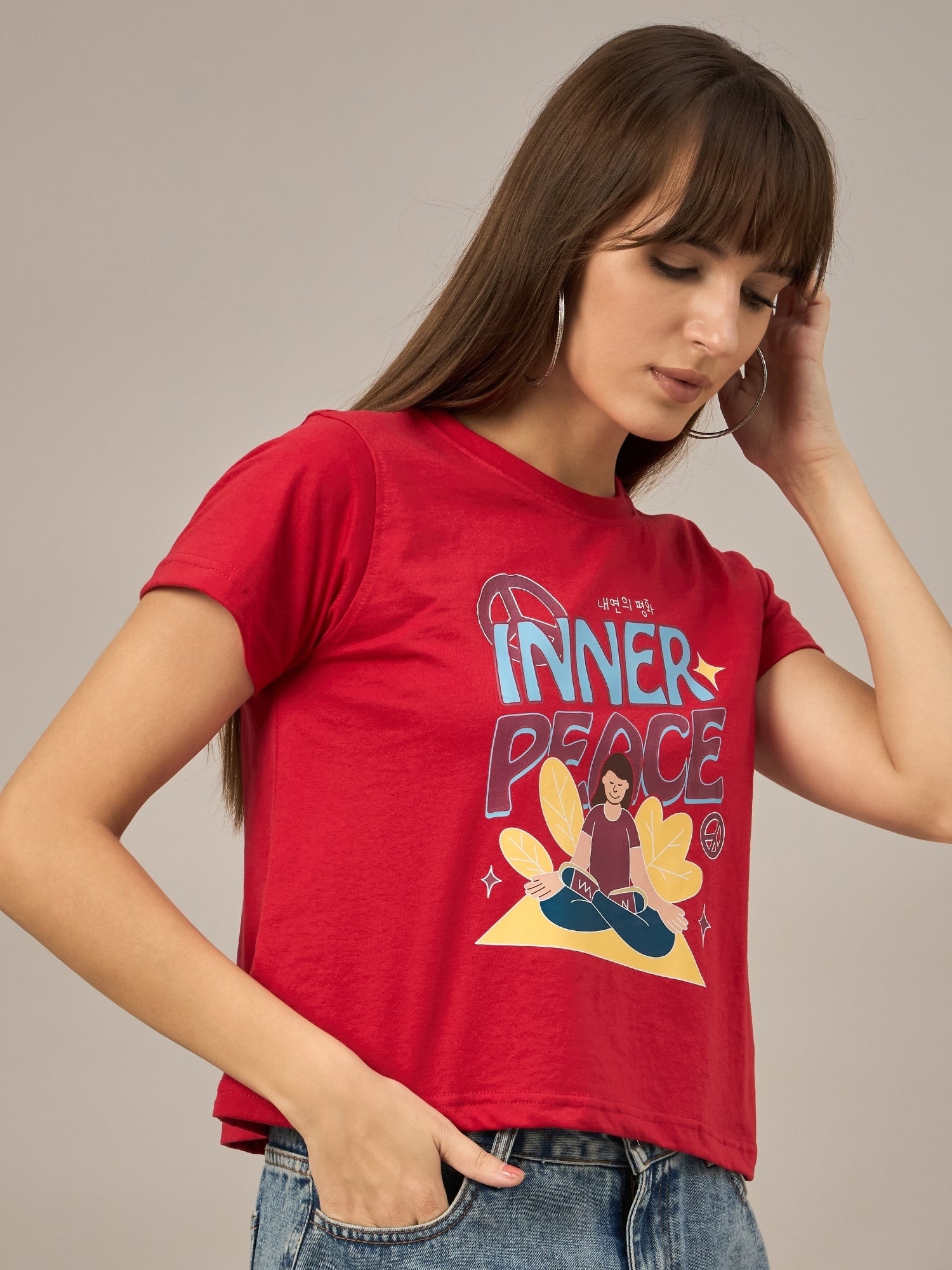 WOMEN PRINTED REGULAR FIT TSHIRT - Reprise