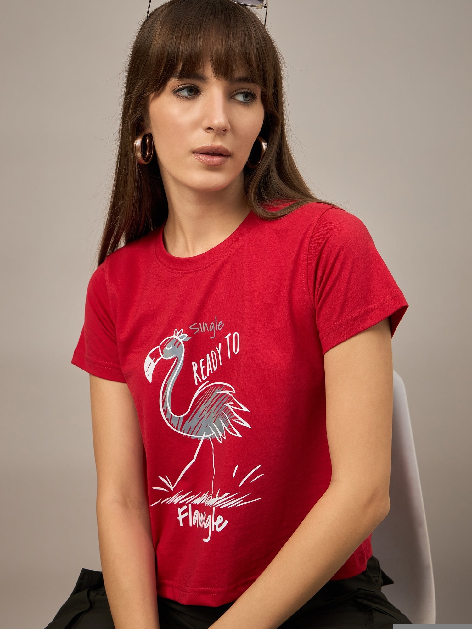 WOMEN PRINTED REGULAR FIT TSHIRT - Reprise