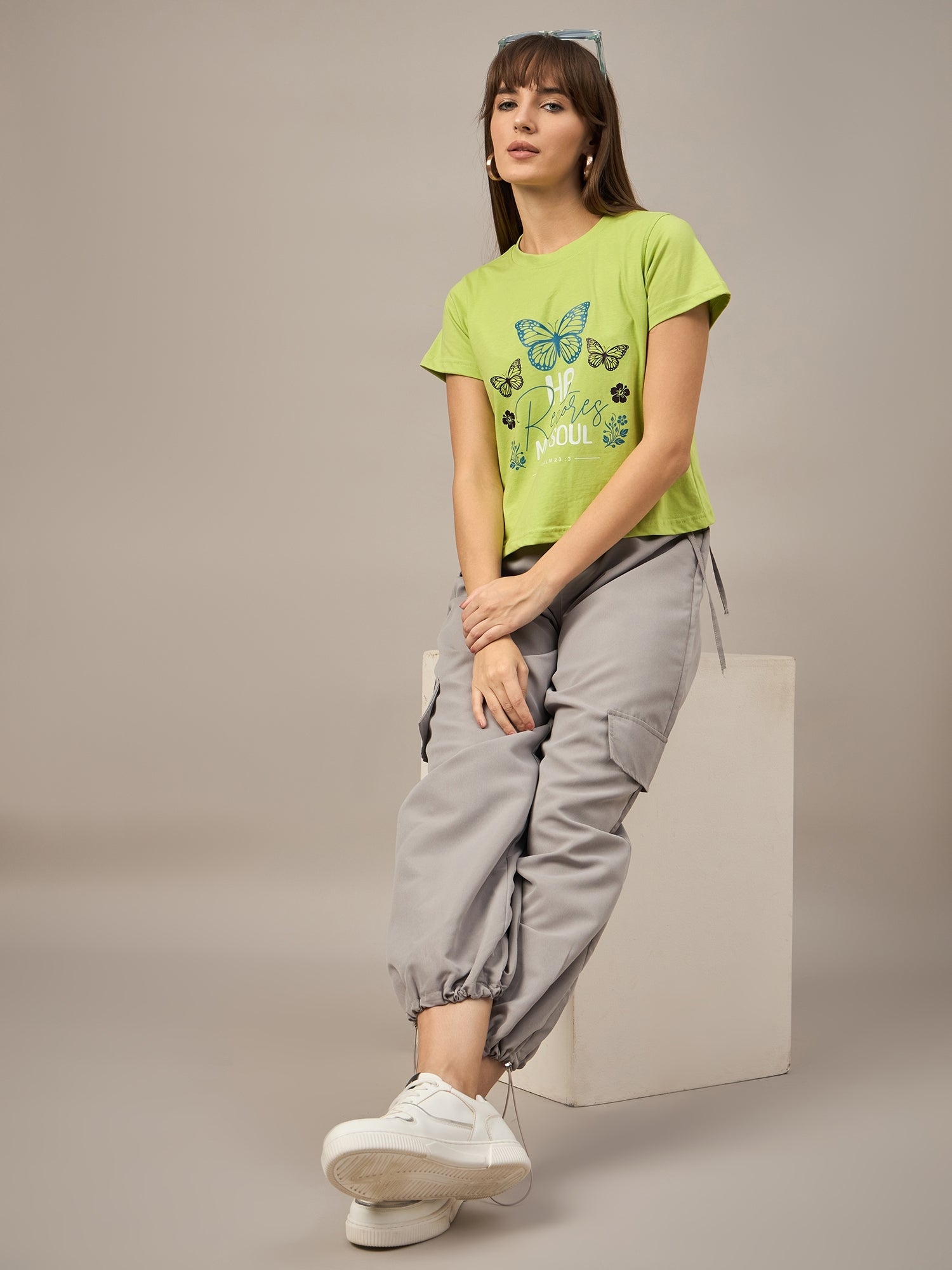 WOMEN PRINTED REGULAR FIT TSHIRT - Reprise