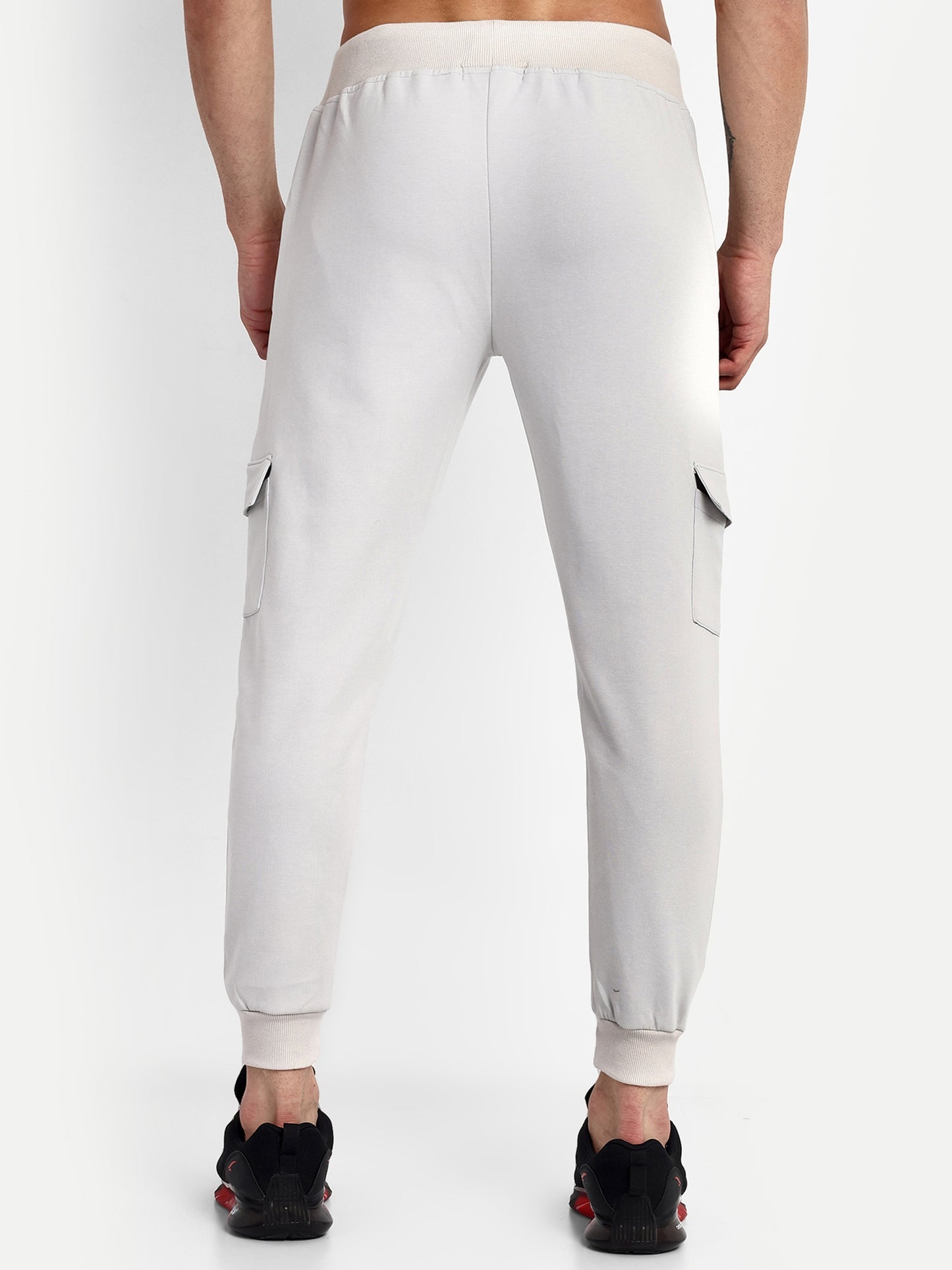 Men's Grey Cotton Casual Joggers - Reprise