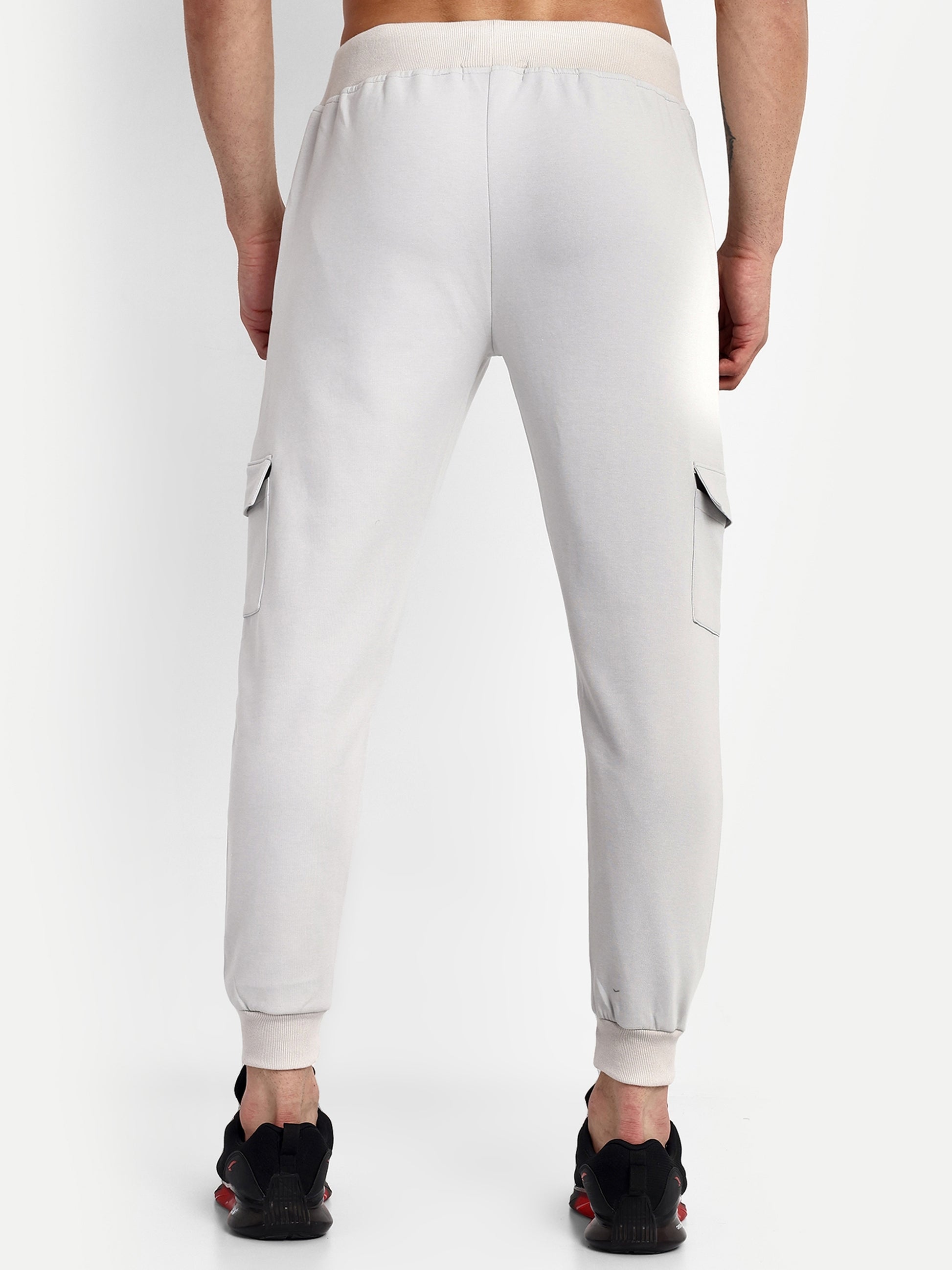 Men's Grey Cotton Casual Joggers - Reprise