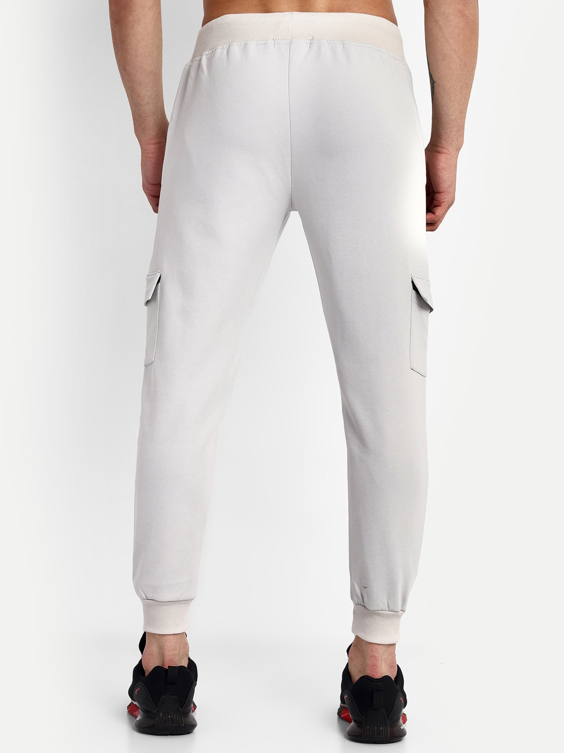 Men's Grey Cotton Casual Joggers - Reprise