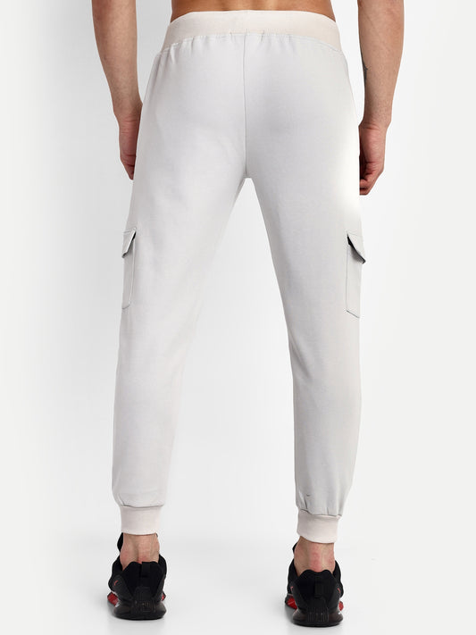 Men's Grey Cotton Casual Joggers - Reprise