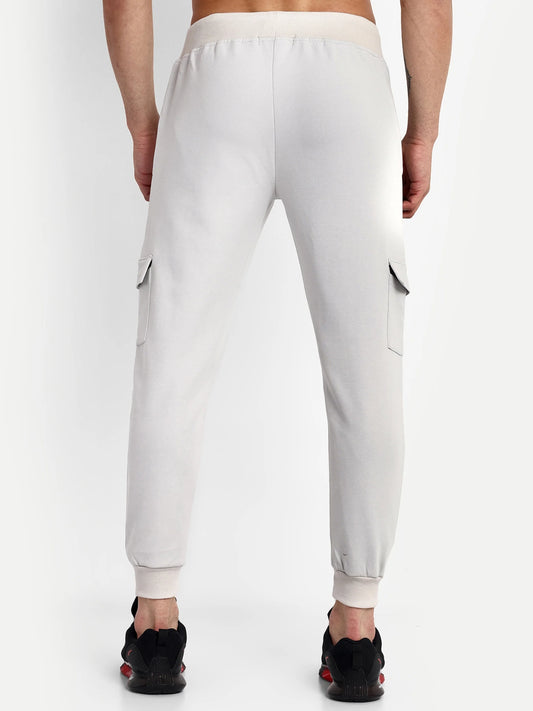 Men Grey Cotton Casual Joggers