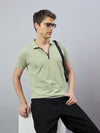 Men's Green Cotton Polo T-Shirts - Reprise