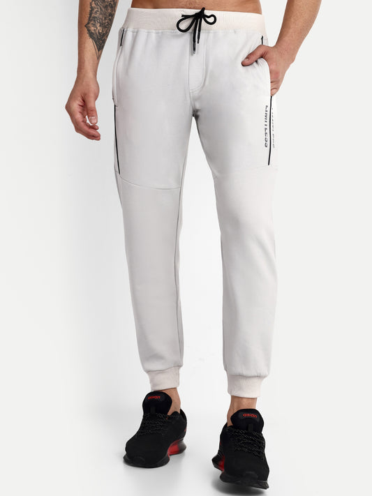Men's Grey Cotton Casual Joggers - Reprise