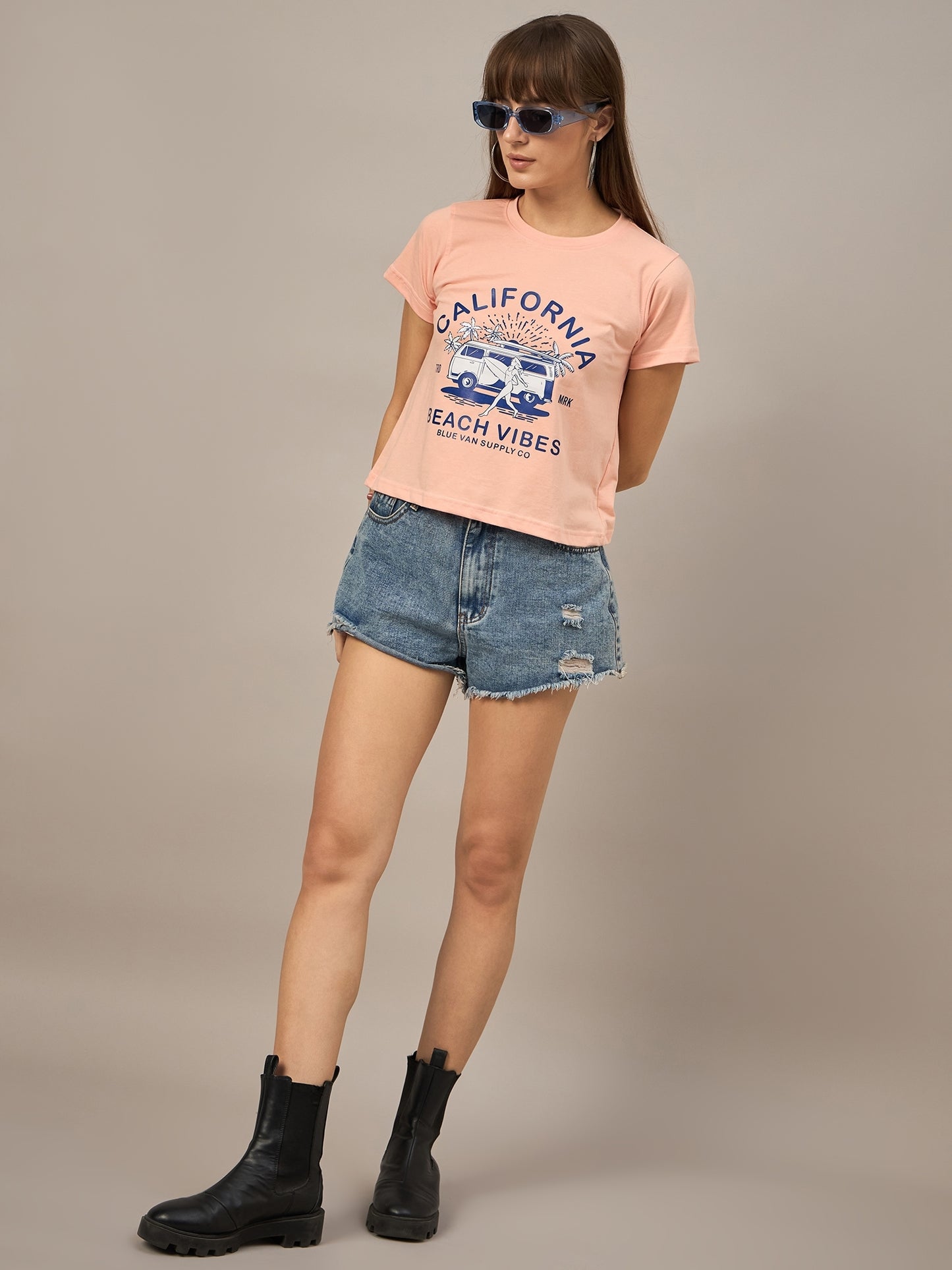 WOMEN PRINTED REGULAR FIT TSHIRT - Reprise