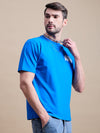 Men's Blue Cotton Oversized T-Shirt - Reprise