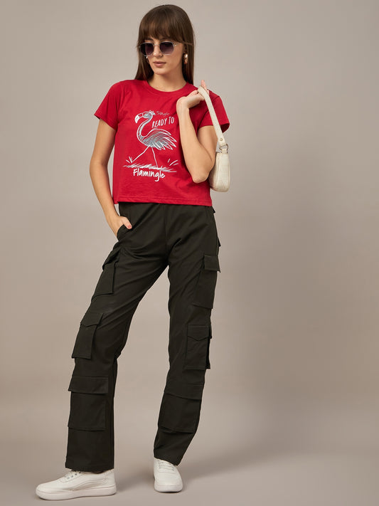 WOMEN PRINTED REGULAR FIT TSHIRT - Reprise