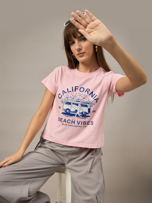 WOMEN PRINTED REGULAR FIT TSHIRT - Reprise