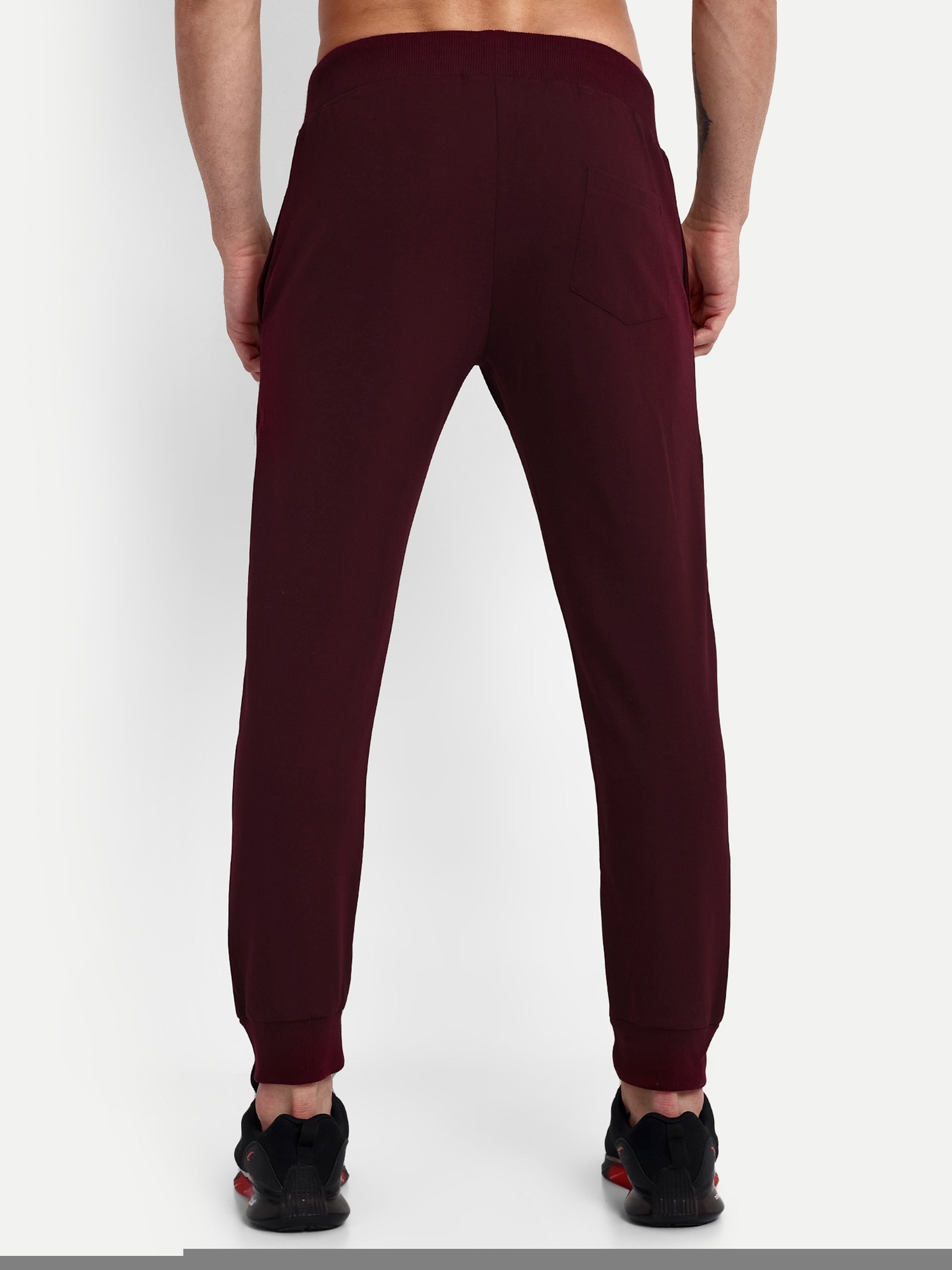 Men's Red Cotton Casual Joggers - Reprise