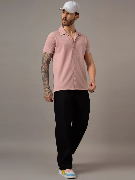 Men Casual Shirt Peach - Reprise