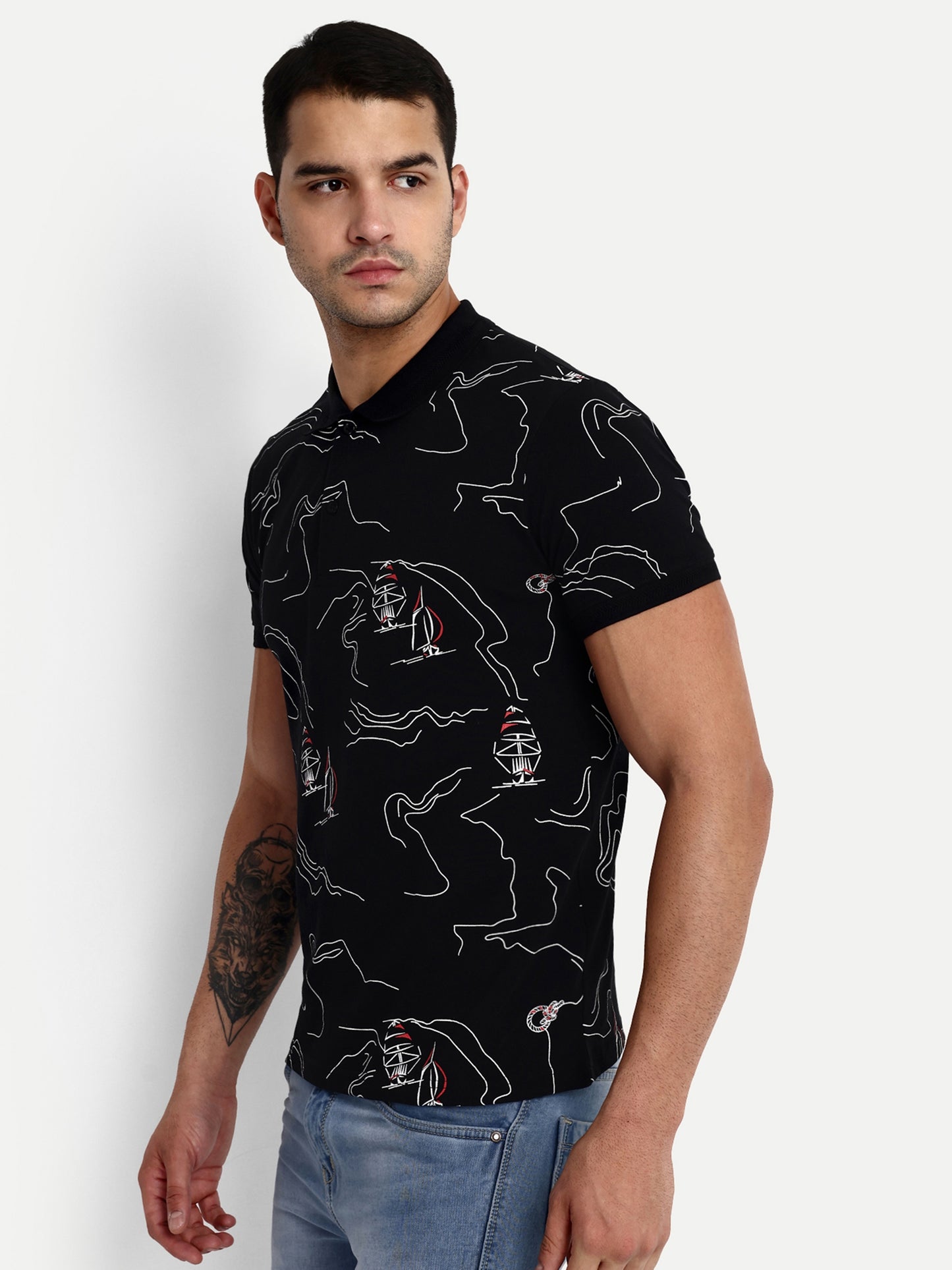 Mens Printed Polo Tshirt - Reprise