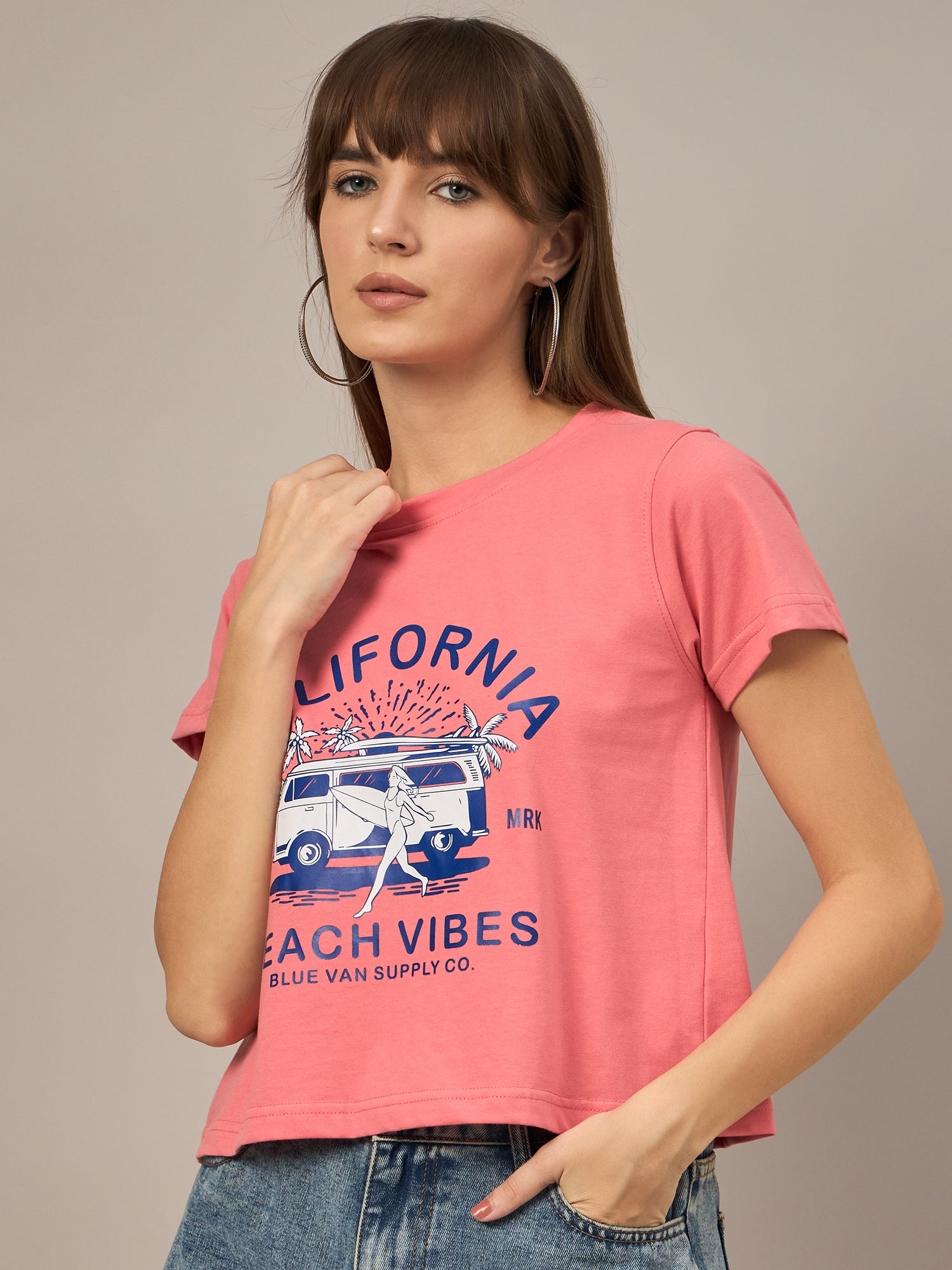 WOMEN PRINTED REGULAR FIT TSHIRT - Reprise