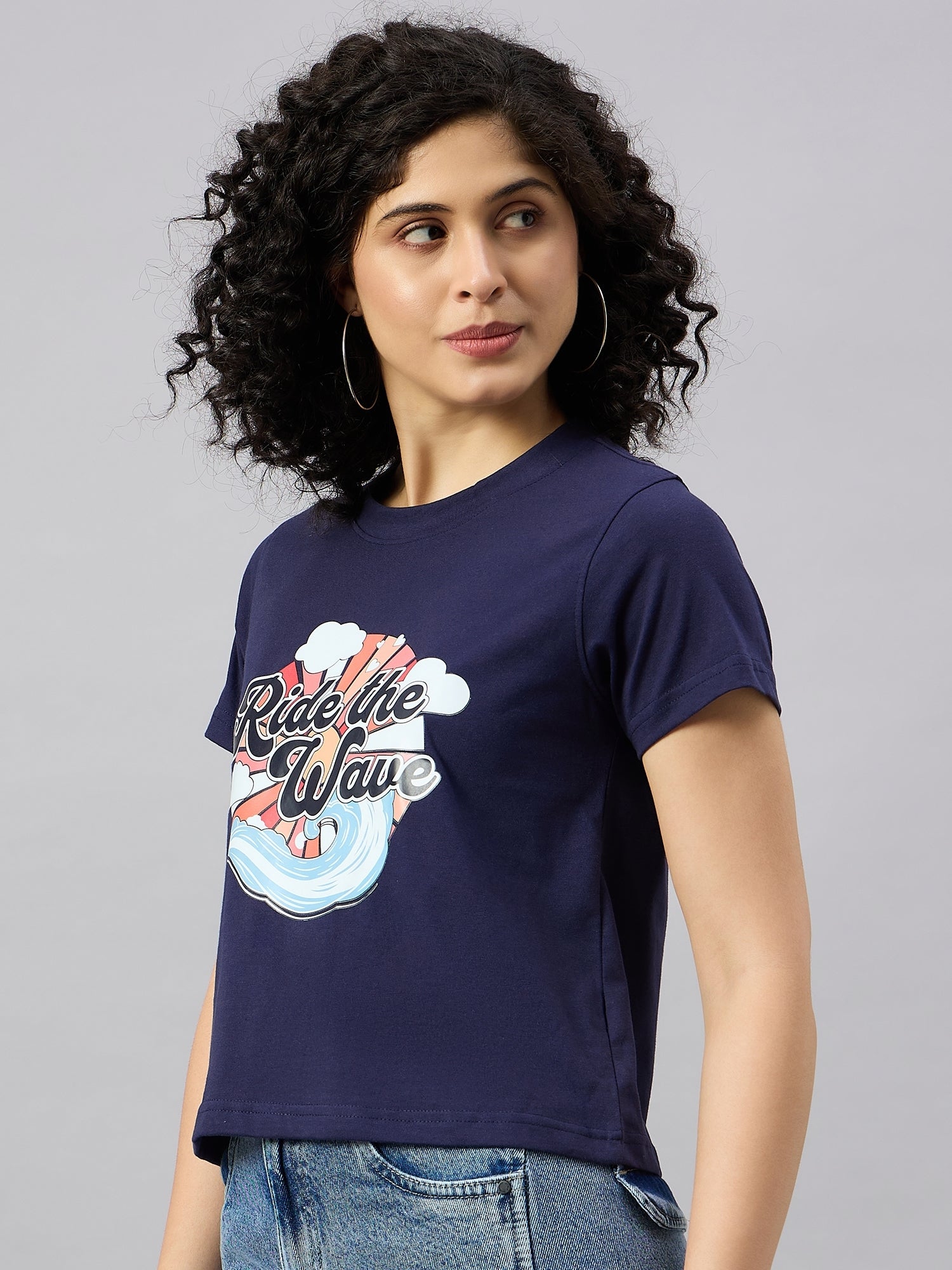 WOMEN PRINTED REGULAR FIT TSHIRT - Reprise