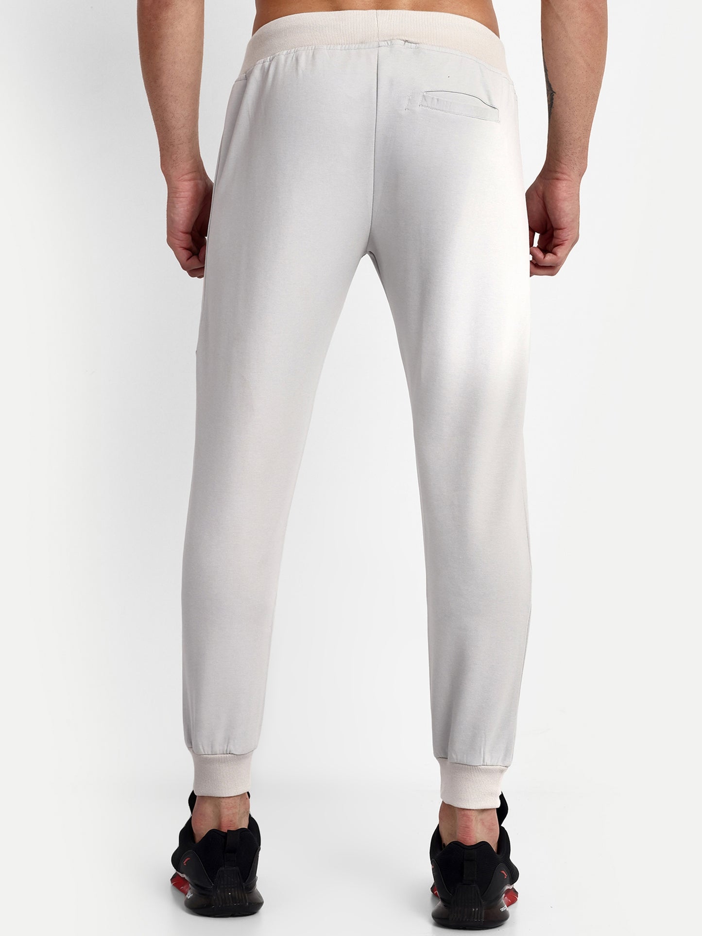 Men's Grey Cotton Casual Joggers - Reprise