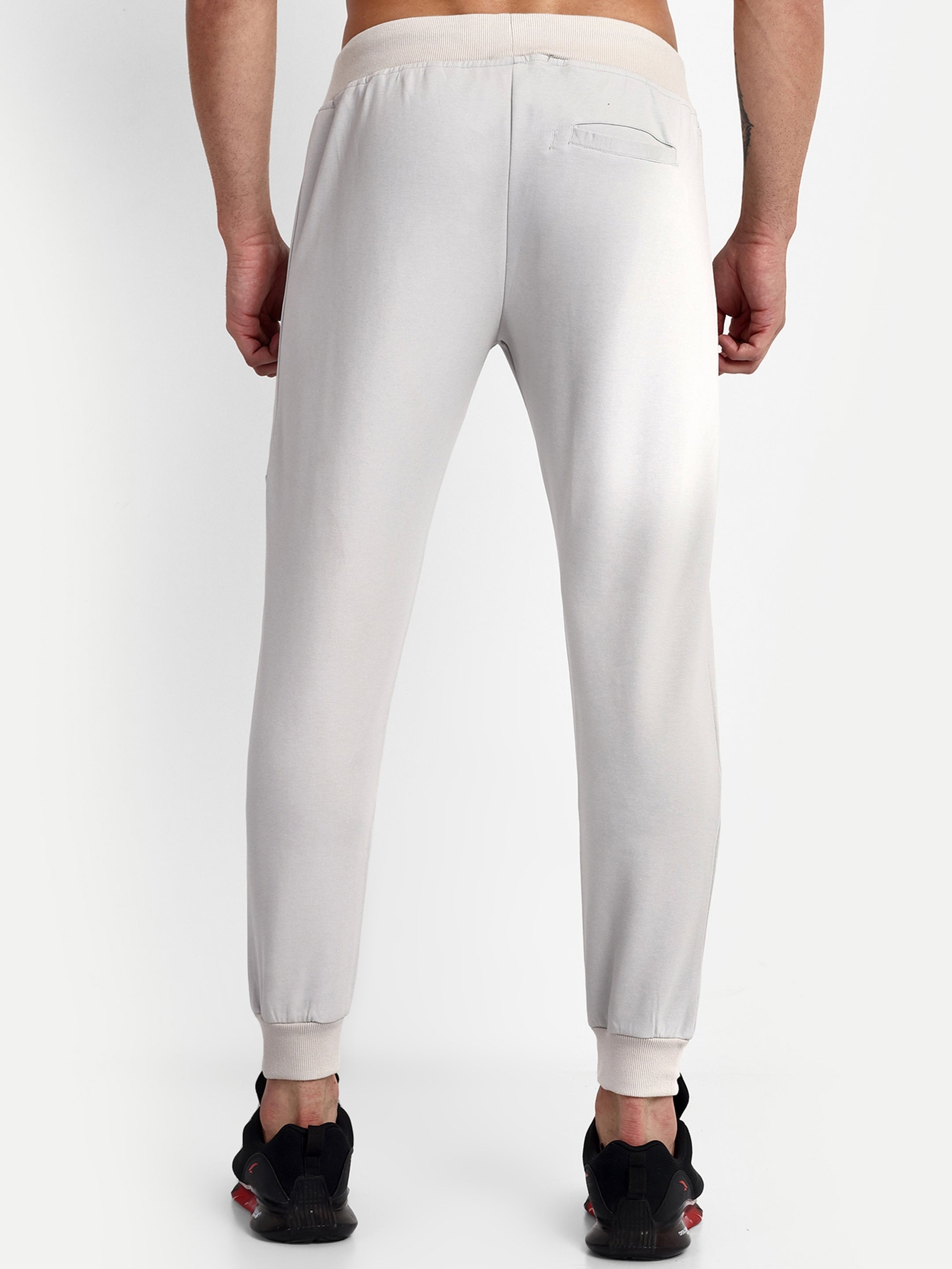 Men's Grey Cotton Casual Joggers - Reprise