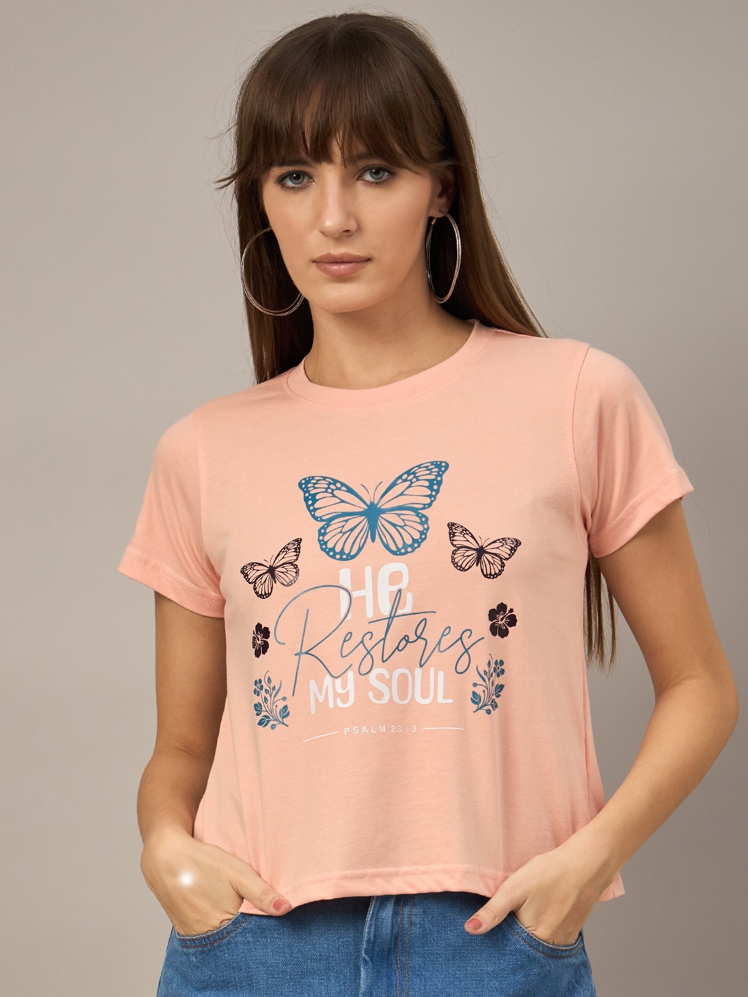 WOMEN PRINTED REGULAR FIT TSHIRT - Reprise