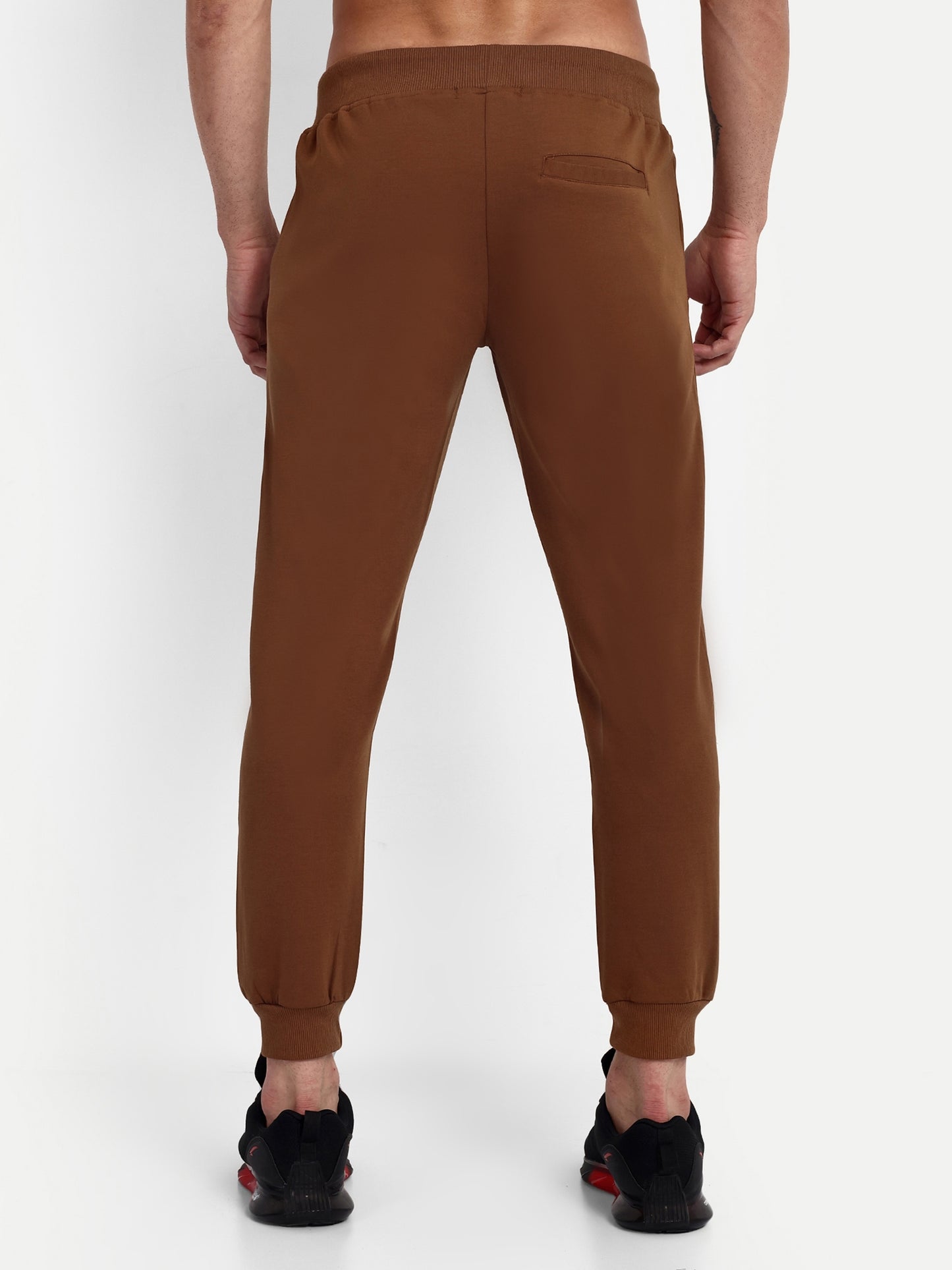 Men's Brown Cotton Casual Joggers - Reprise