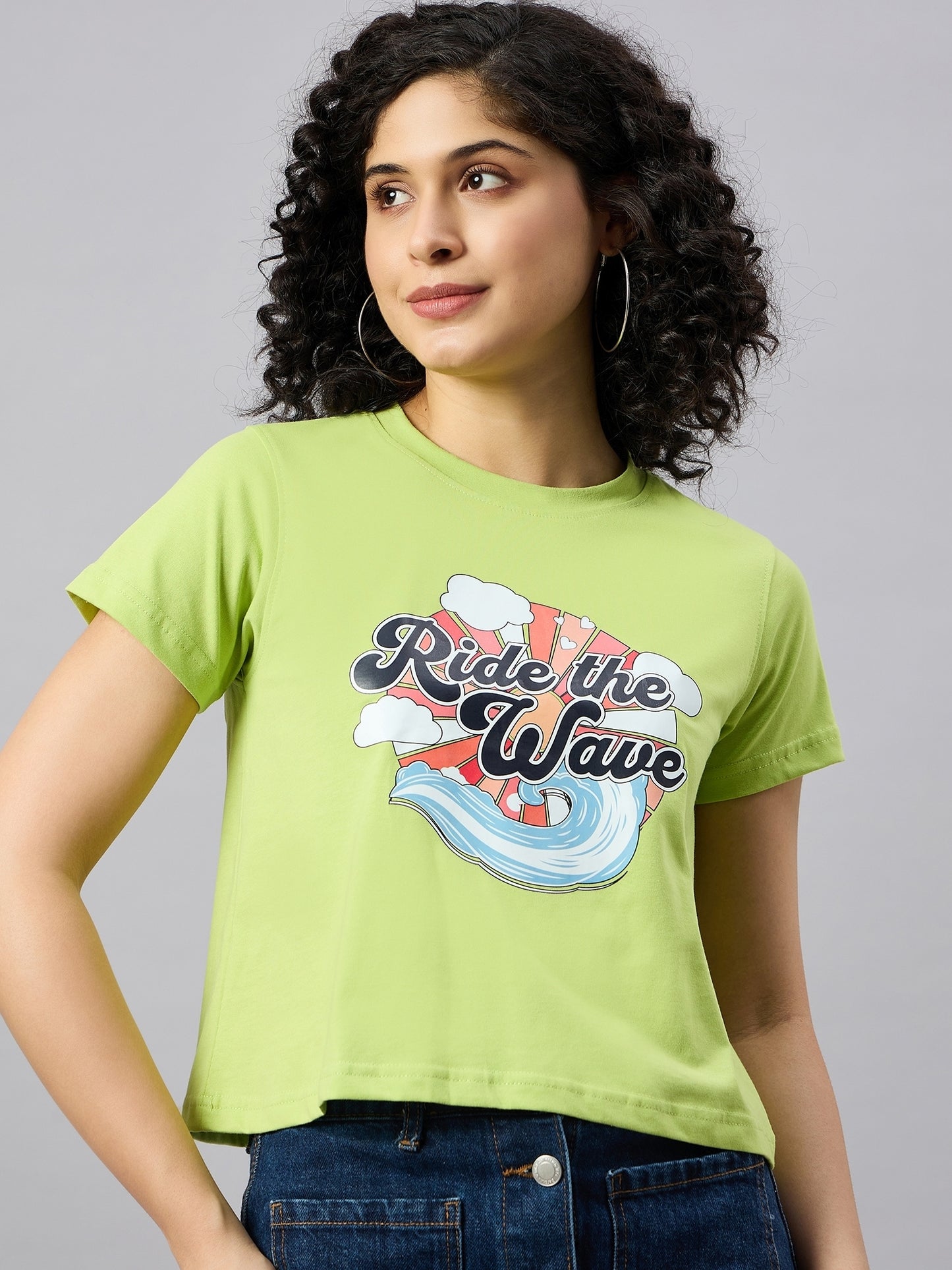 WOMEN PRINTED REGULAR FIT TSHIRT - Reprise