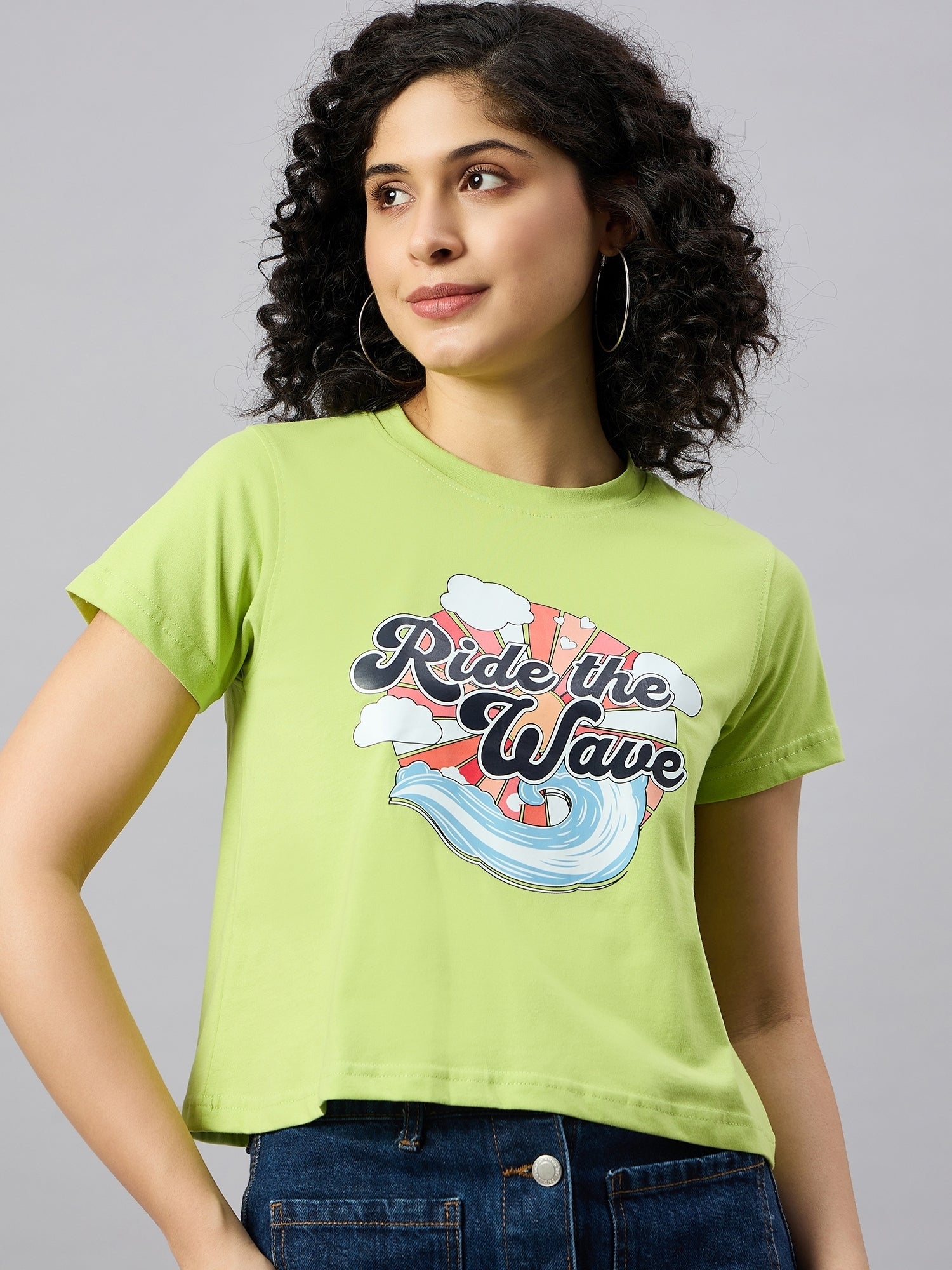 WOMEN PRINTED REGULAR FIT TSHIRT - Reprise
