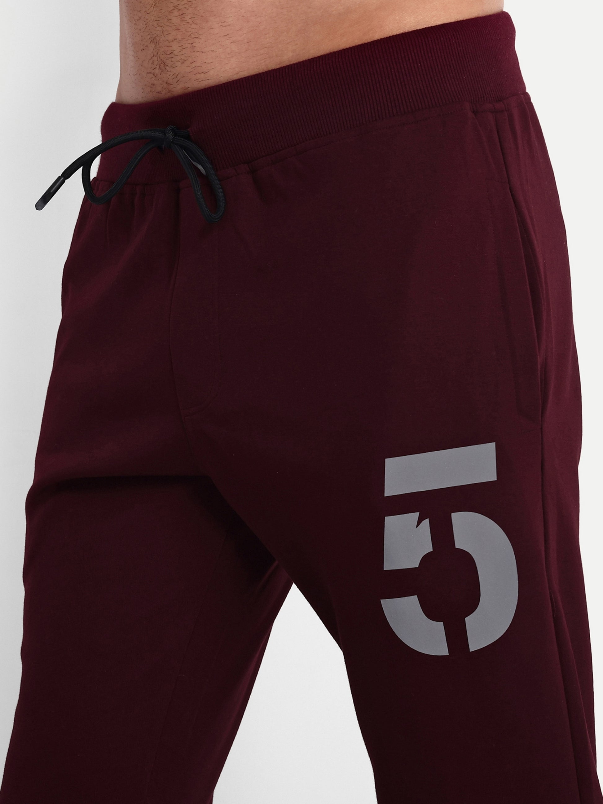 Men's Red Cotton Casual Joggers - Reprise