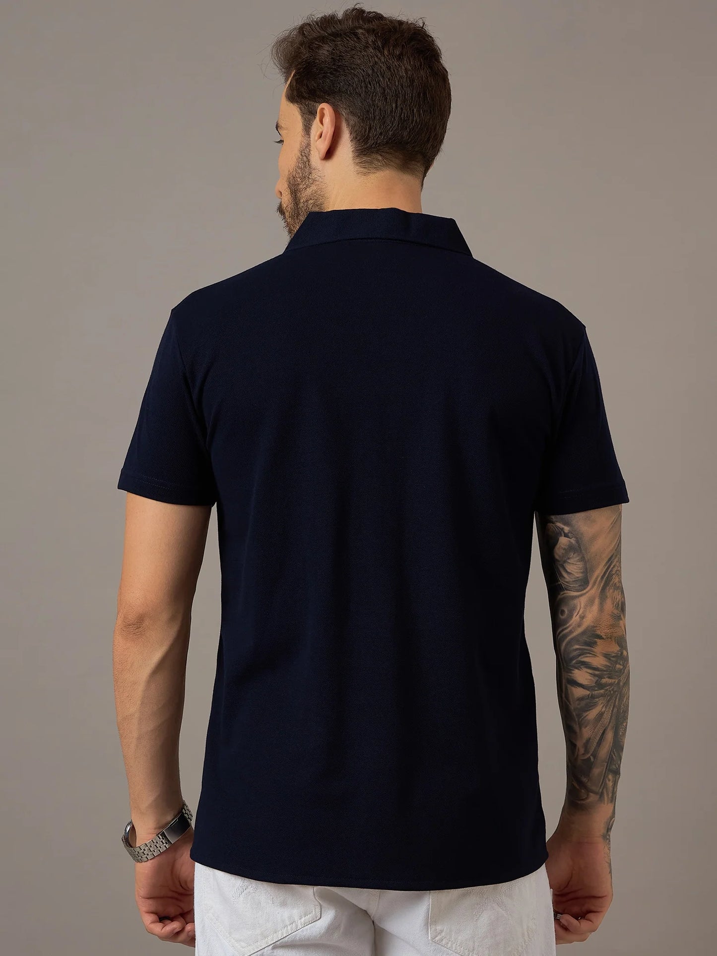 Men Casual Shirt Navy