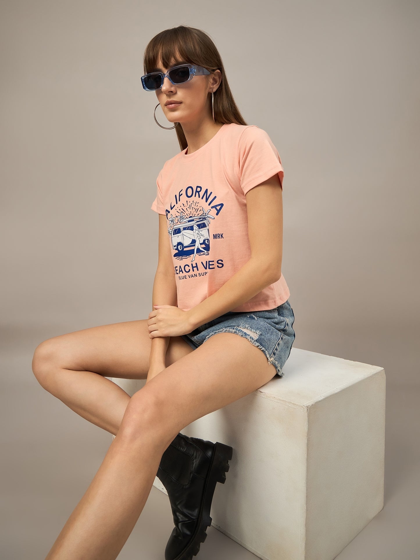 WOMEN PRINTED REGULAR FIT TSHIRT - Reprise